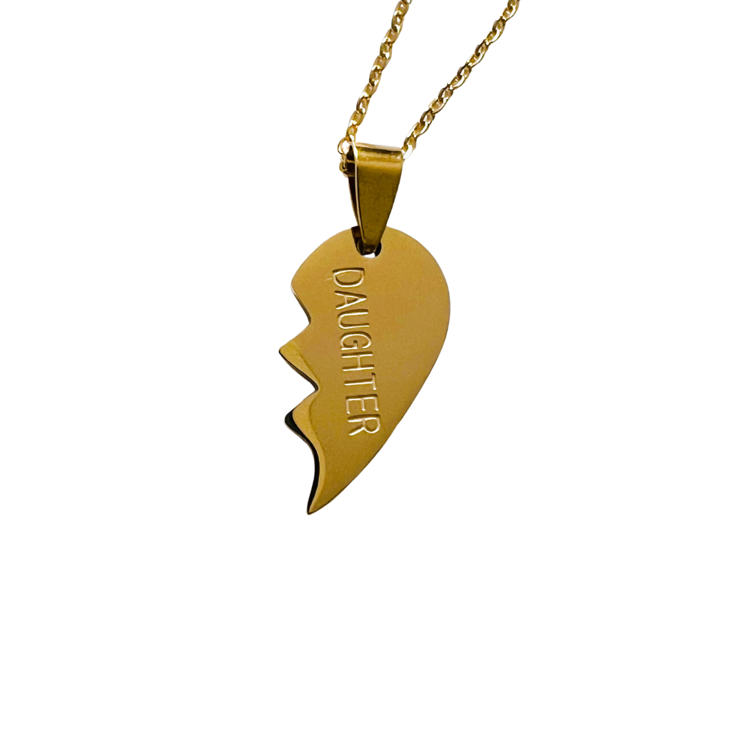 DAUGHTER HALF HEART NECKLACE