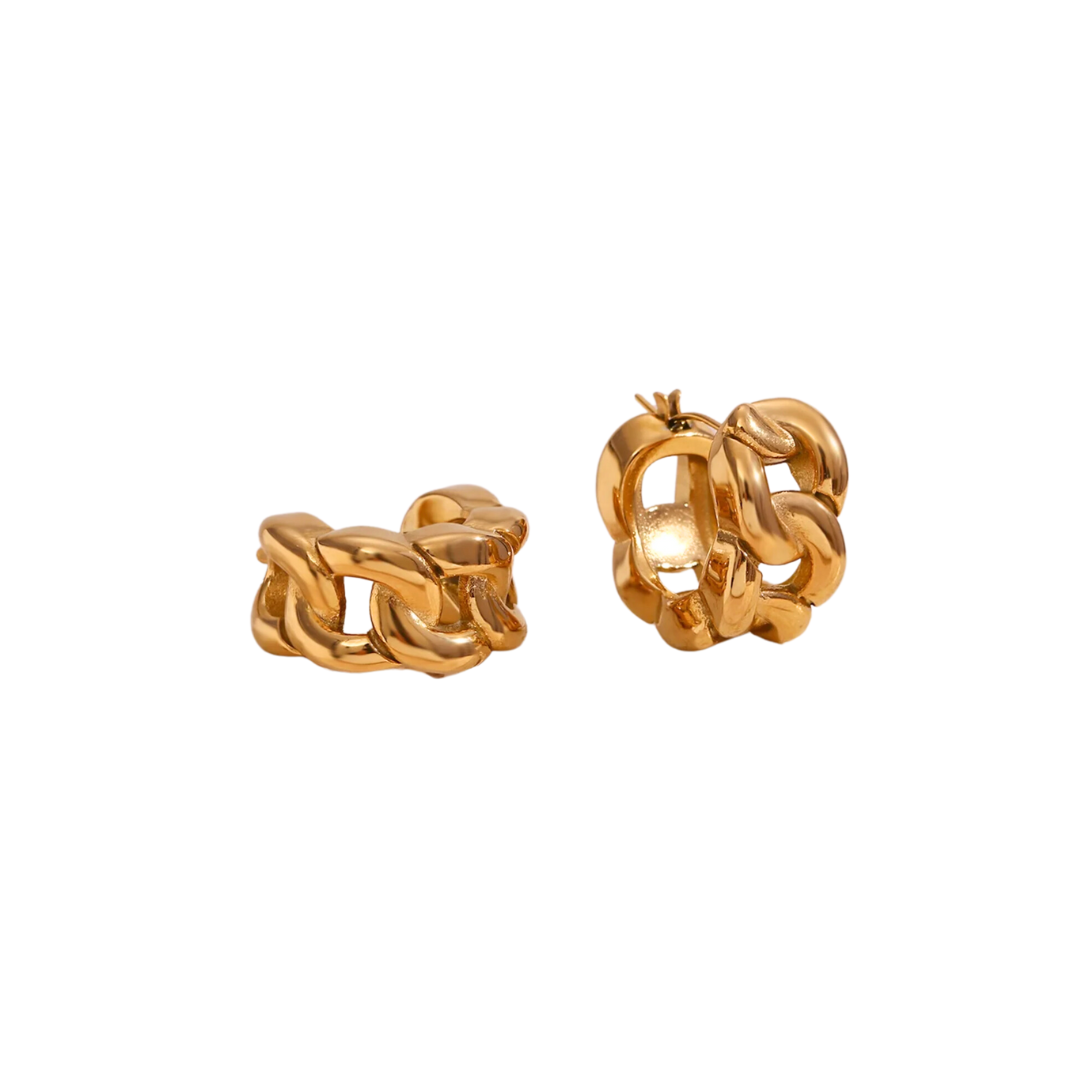 BRIDGETTE CHAIN LINK HOOPS