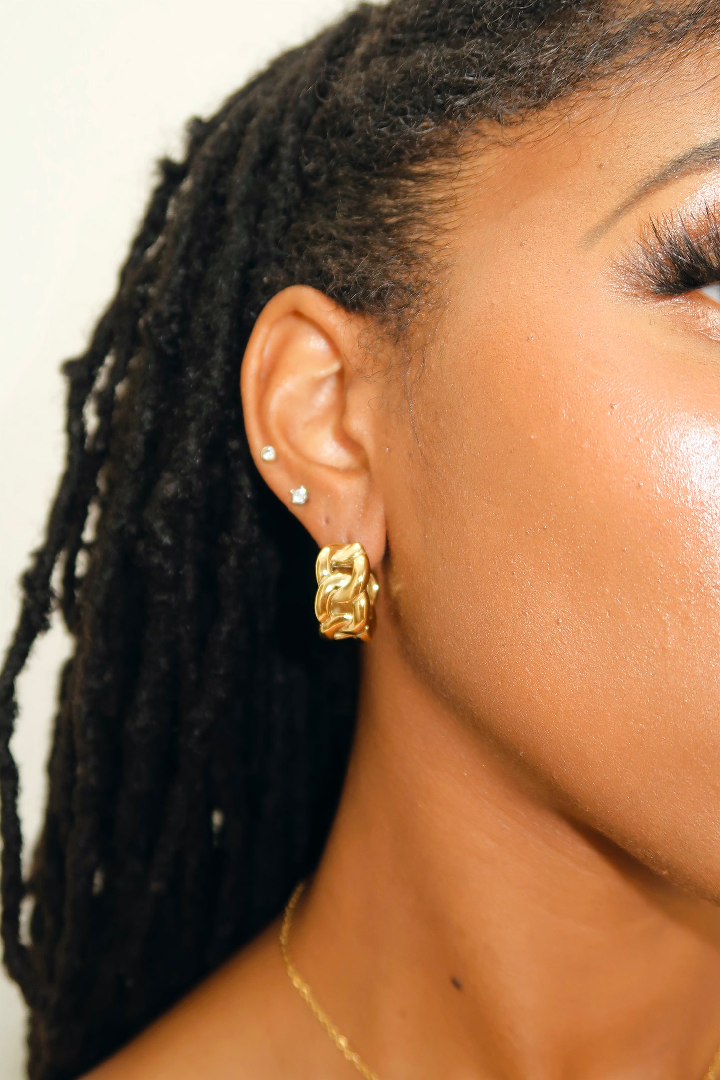 BRIDGETTE CHAIN LINK HOOPS