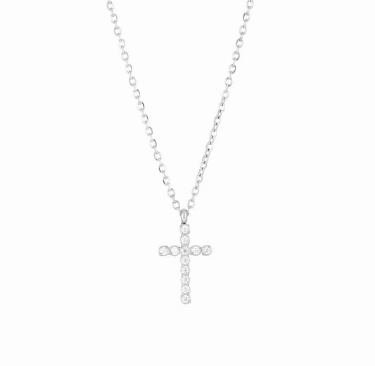 CROSS NECKLACE SILVER