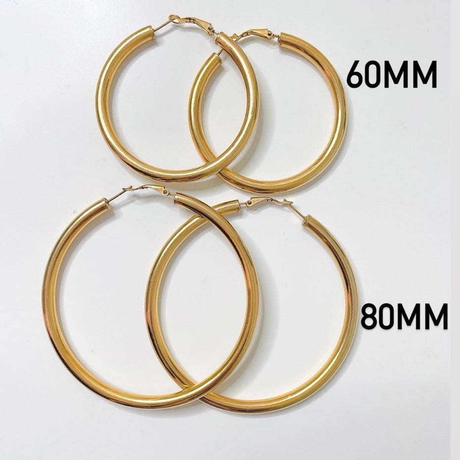 BAILEY CLASSIC HOOPS-GOLD